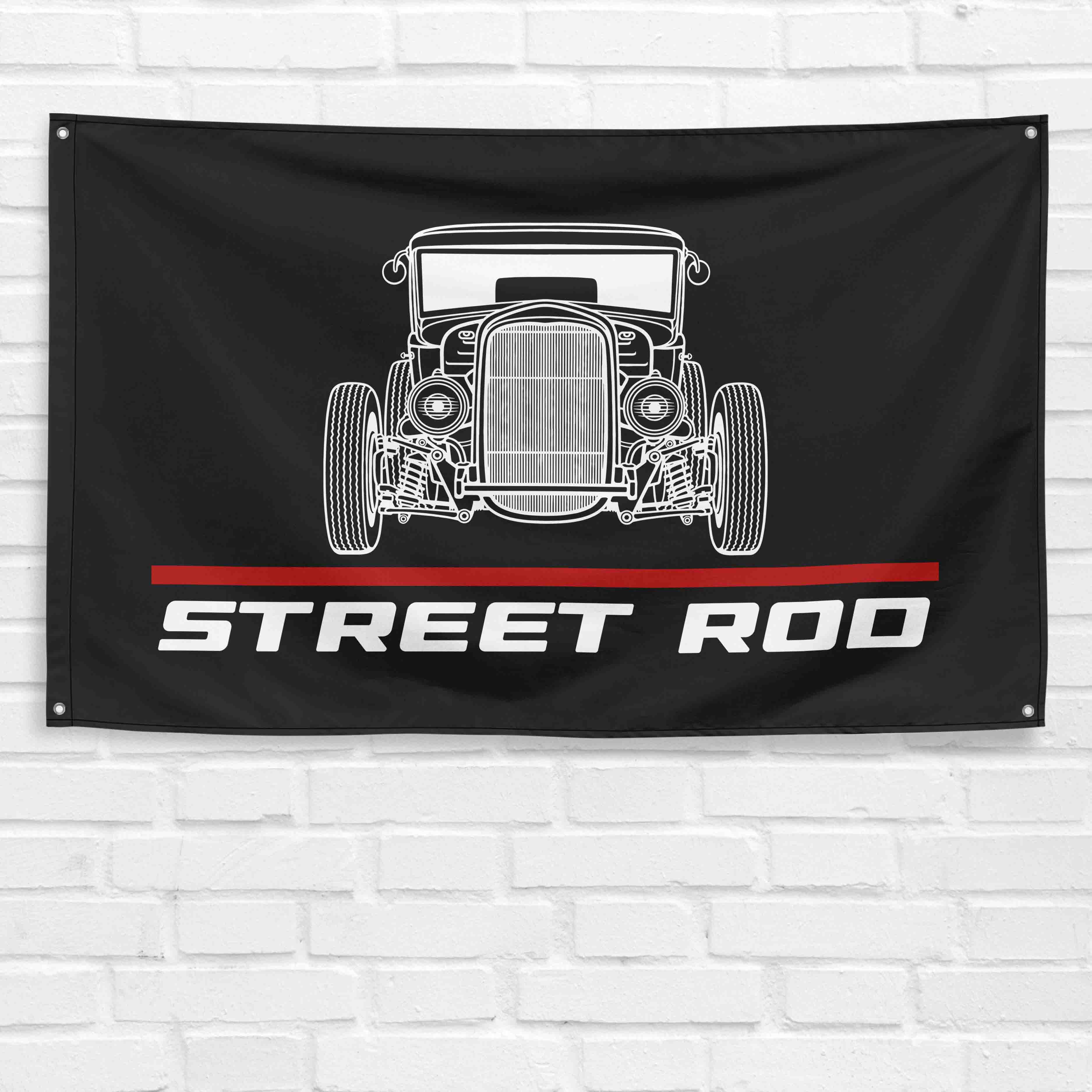 Street Rod Classic 3x5 ft Flag Garage Wall Decor Birthday Gift Banner