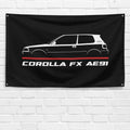 Corolla FX AE91 1987-1990 3x5 ft Flag Garage Wall Decor Birthday Gift Banner