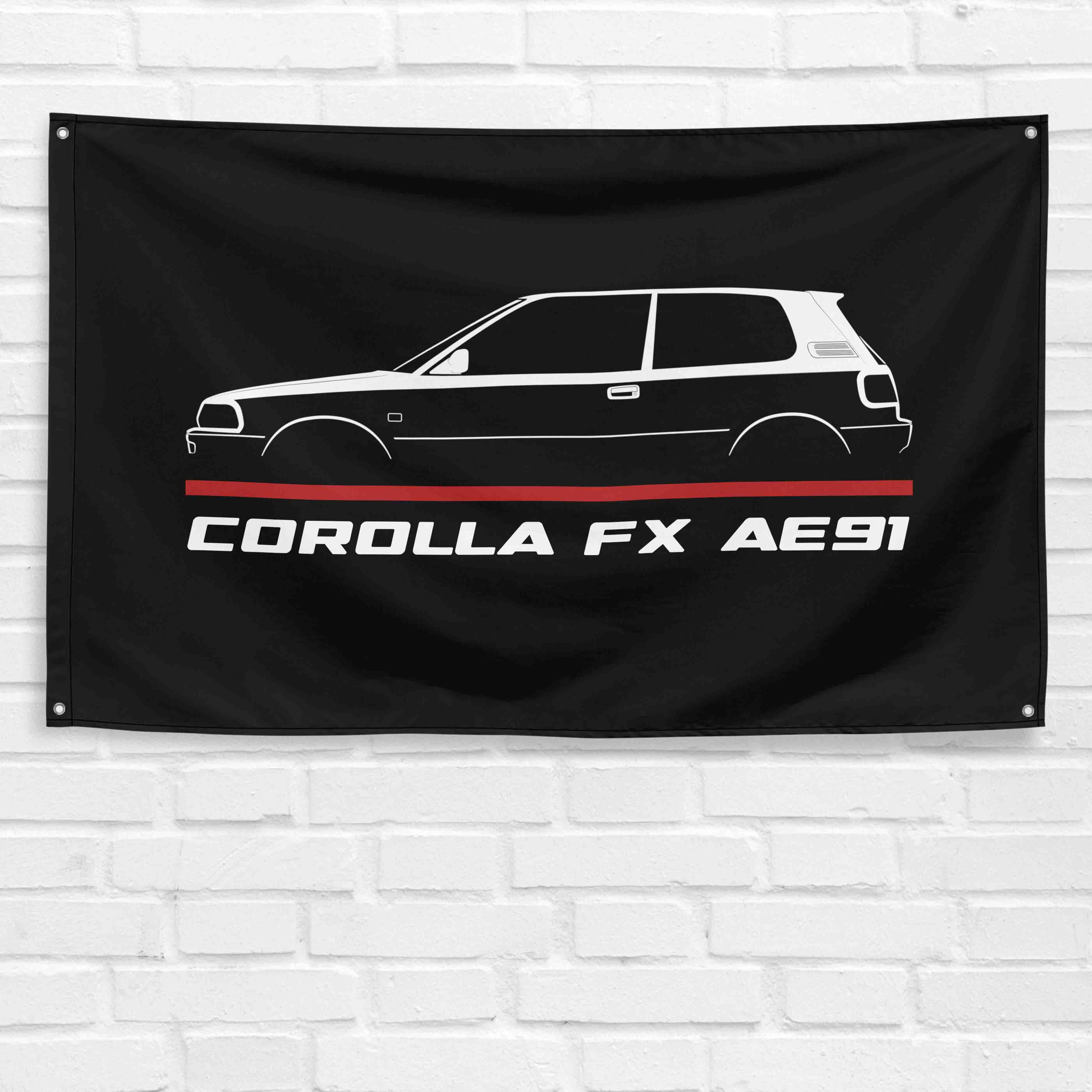 Corolla FX AE91 1987-1990 3x5 ft Flag Garage Wall Decor Birthday Gift Banner
