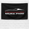 Miura P400 1966-1973 3x5 ft Flag Garage Wall Decor Birthday Gift Banner