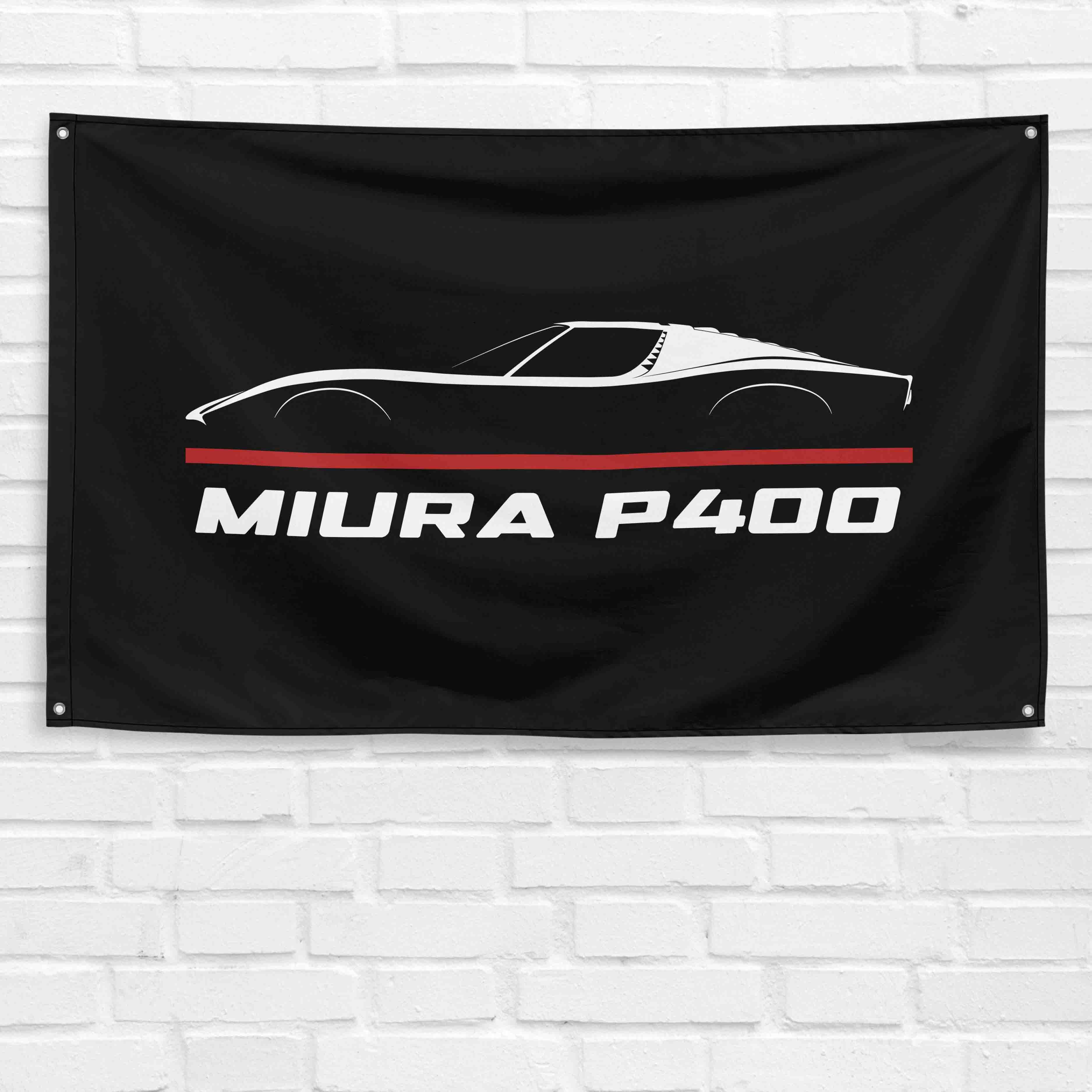 Miura P400 1966-1973 3x5 ft Flag Garage Wall Decor Birthday Gift Banner