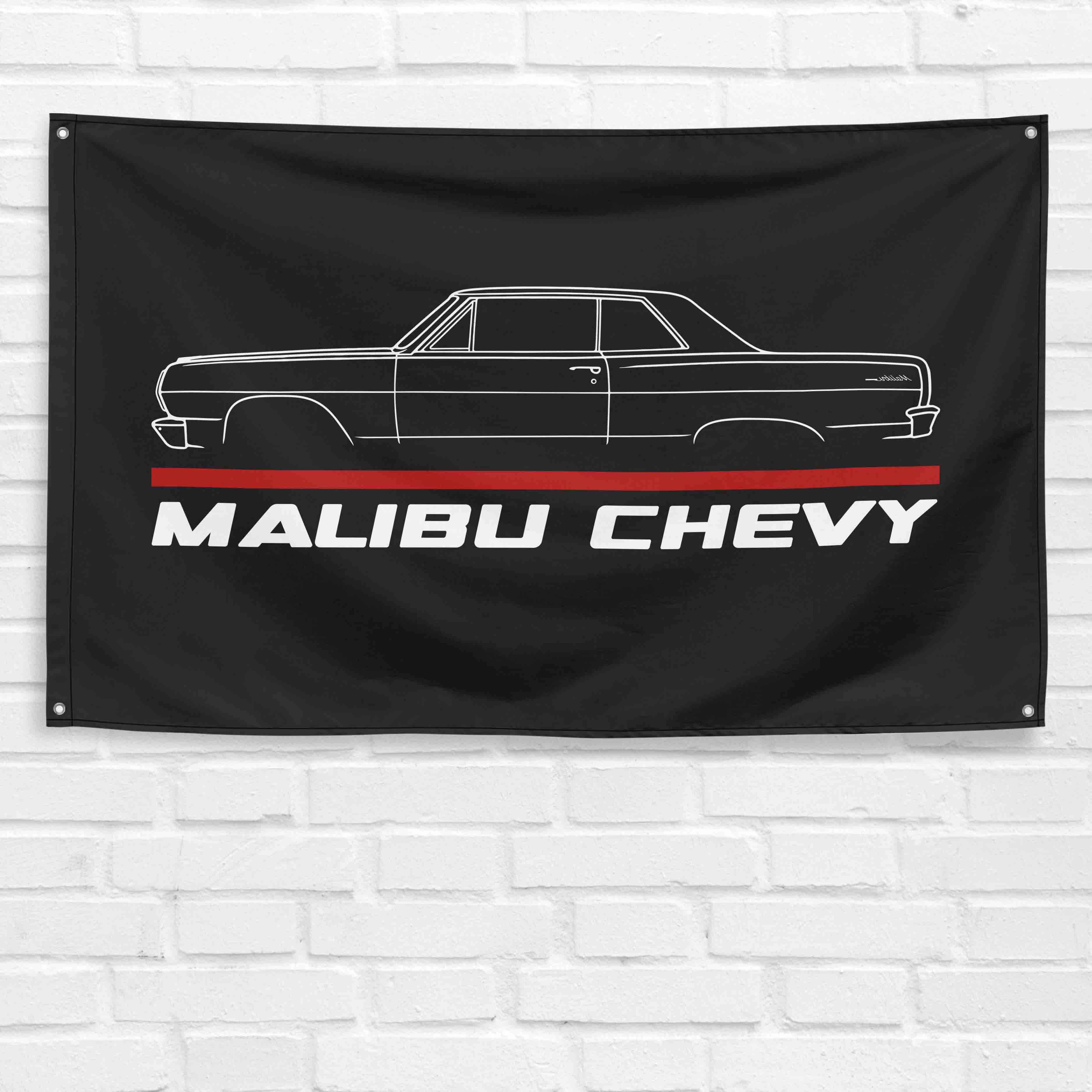 Malibu 1965 Chevy 3x5 ft Flag Garage Wall Decor Birthday Gift Banner