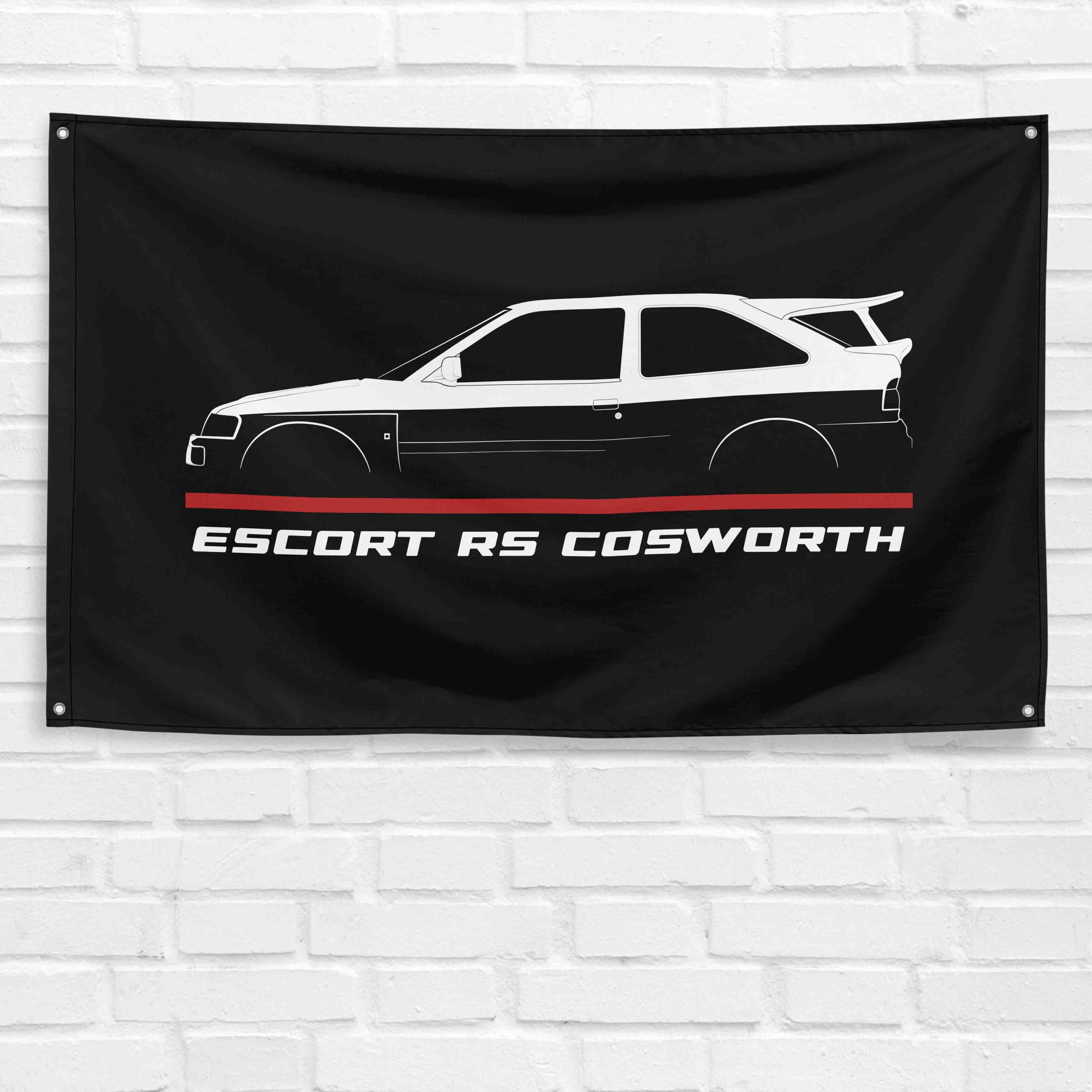 Escort RS Cosworth 1992-1996 3x5 ft Flag Garage Wall Decor Birthday Gift Banner