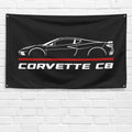Corvette C8 3x5 ft Flag Garage Wall Decor Birthday Gift Banner