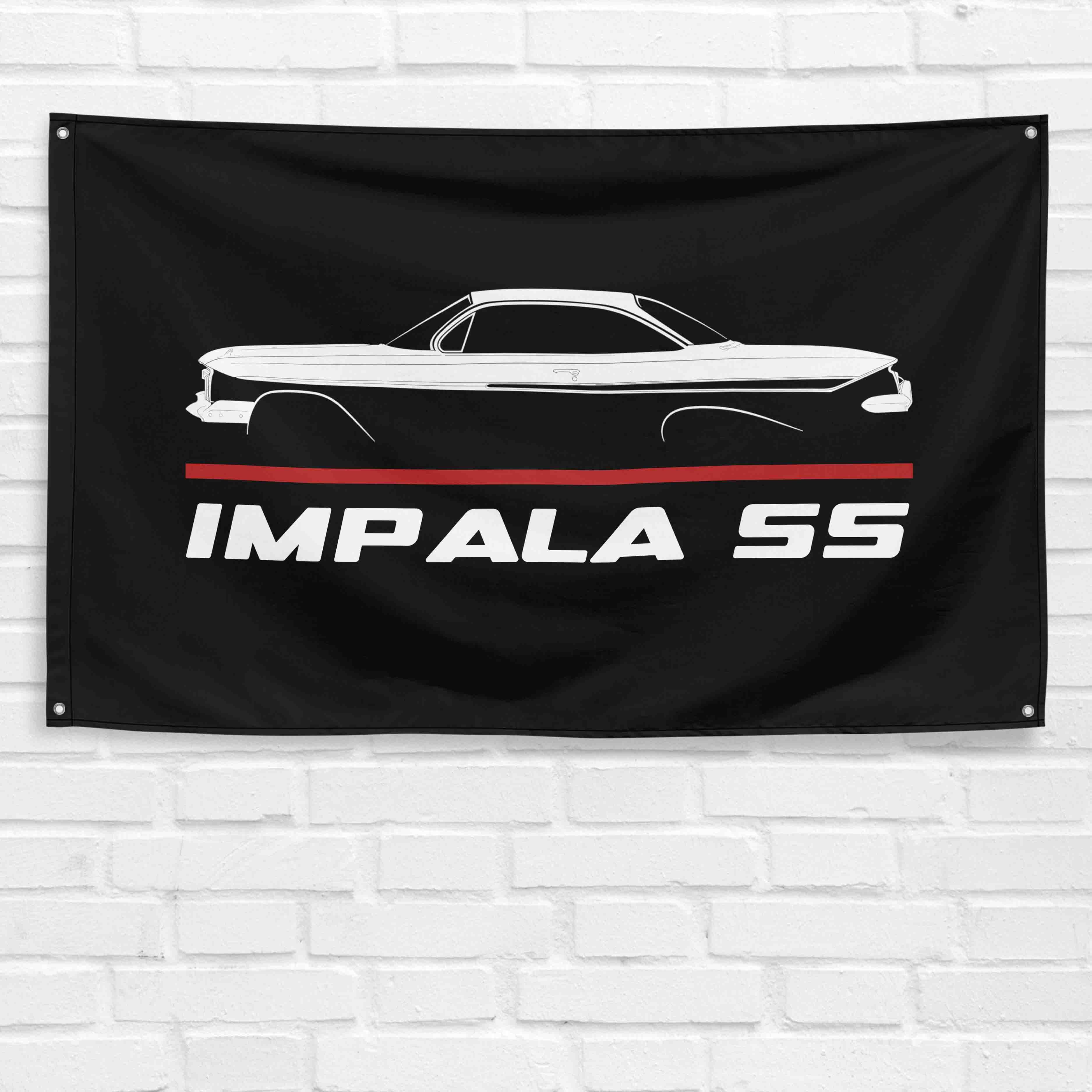 Impala SS 1961 3x5 ft Flag Garage Wall Decor Birthday Gift Banner
