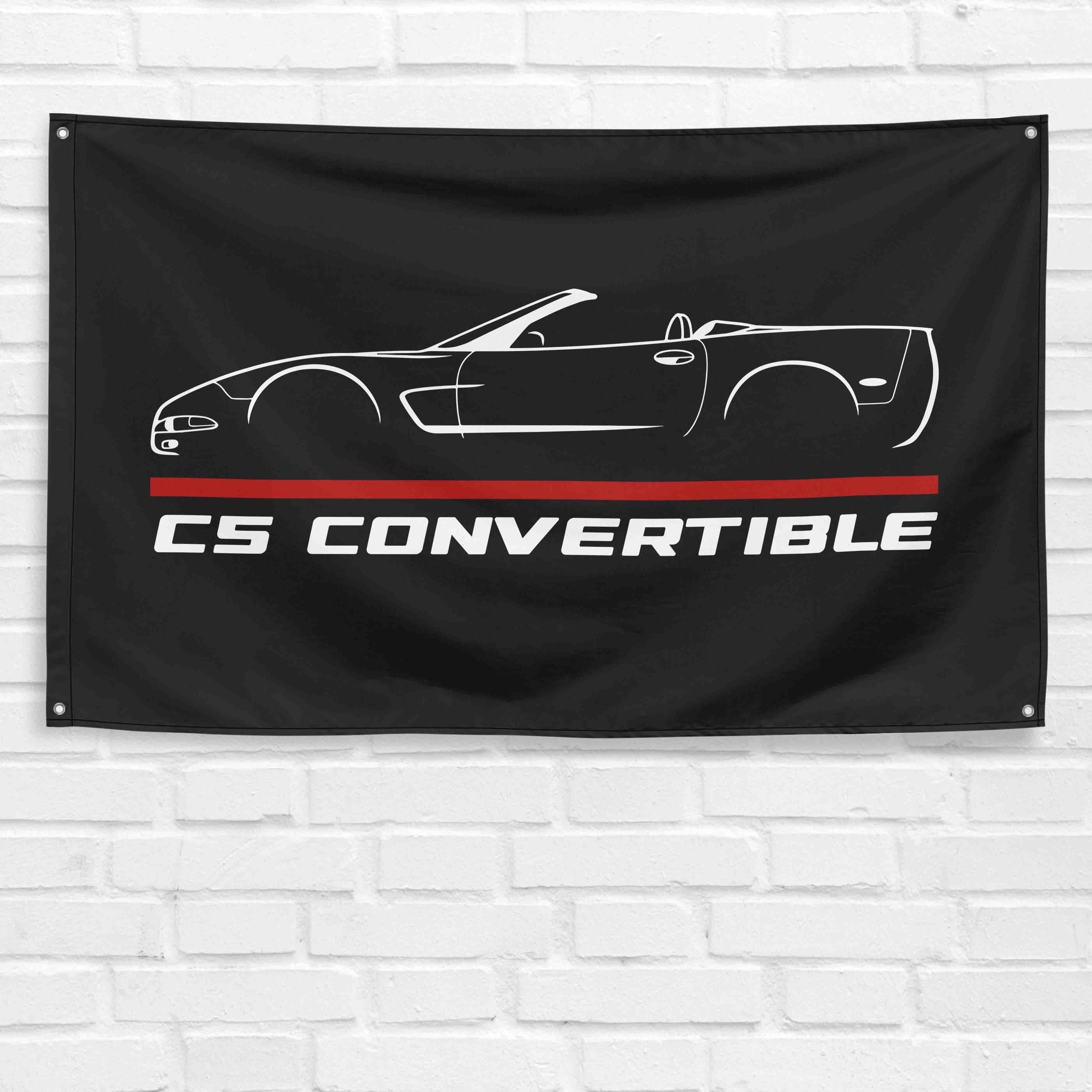 Corvette C5 Convertible 3x5 ft Flag Garage Wall Decor Birthday Gift Banner
