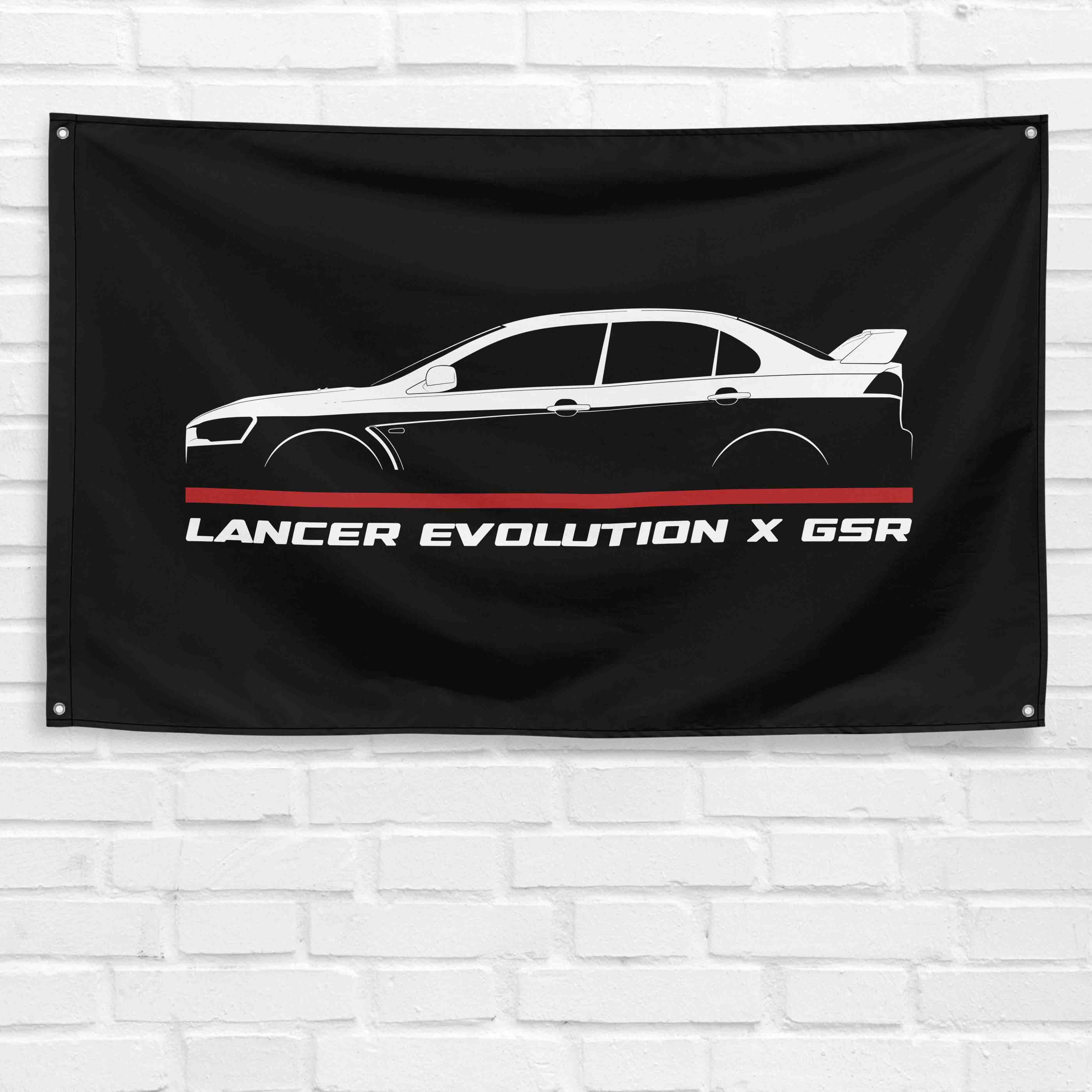 Lancer Evolution X GSR 2007-2016 3x5 ft Flag Garage Wall Decor Banner