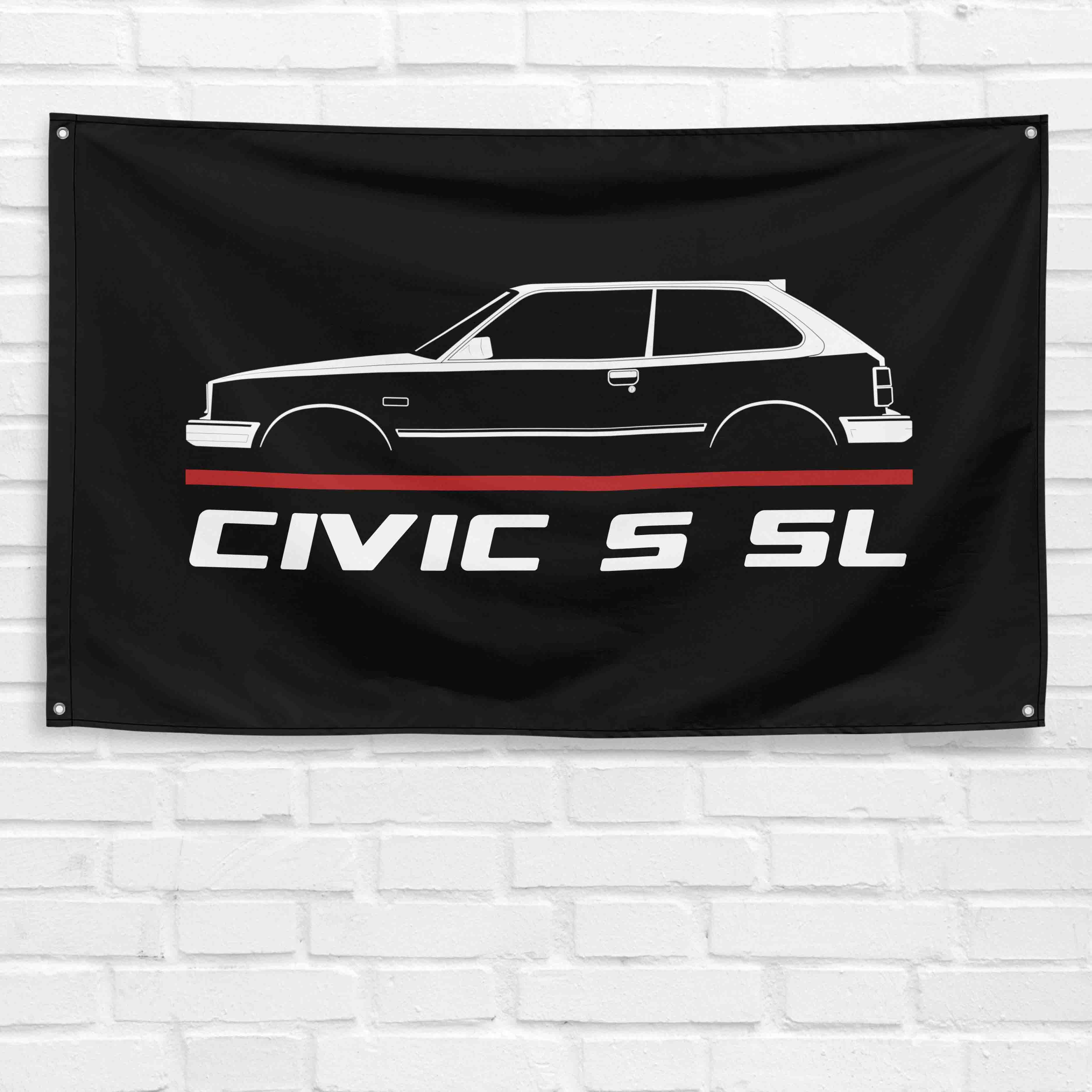 Civic S SL 1980-1983 3x5 ft Flag Garage Wall Decor Birthday Gift Banner
