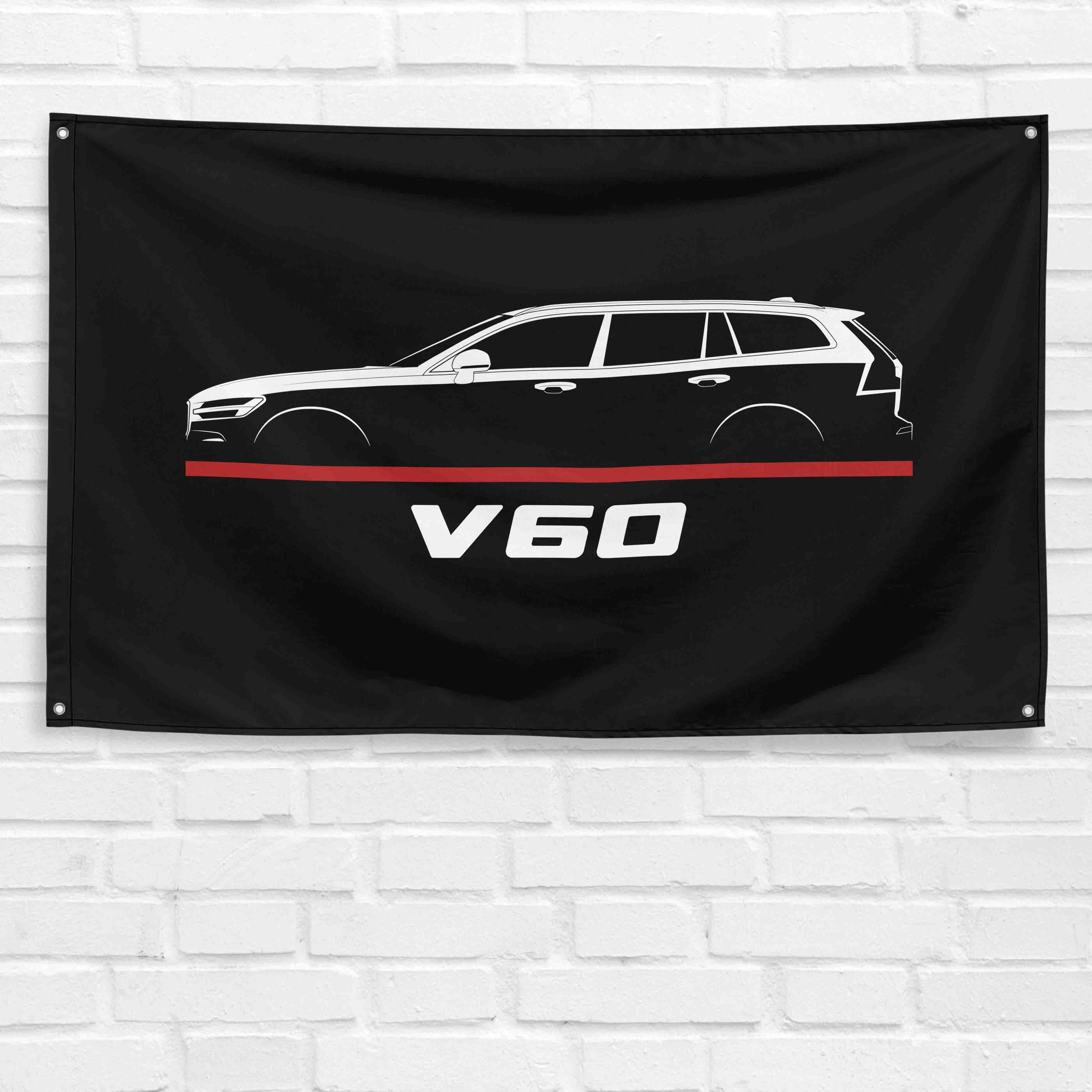 V60 2018-2022 3x5 ft Flag Garage Wall Decor Birthday Gift Banner