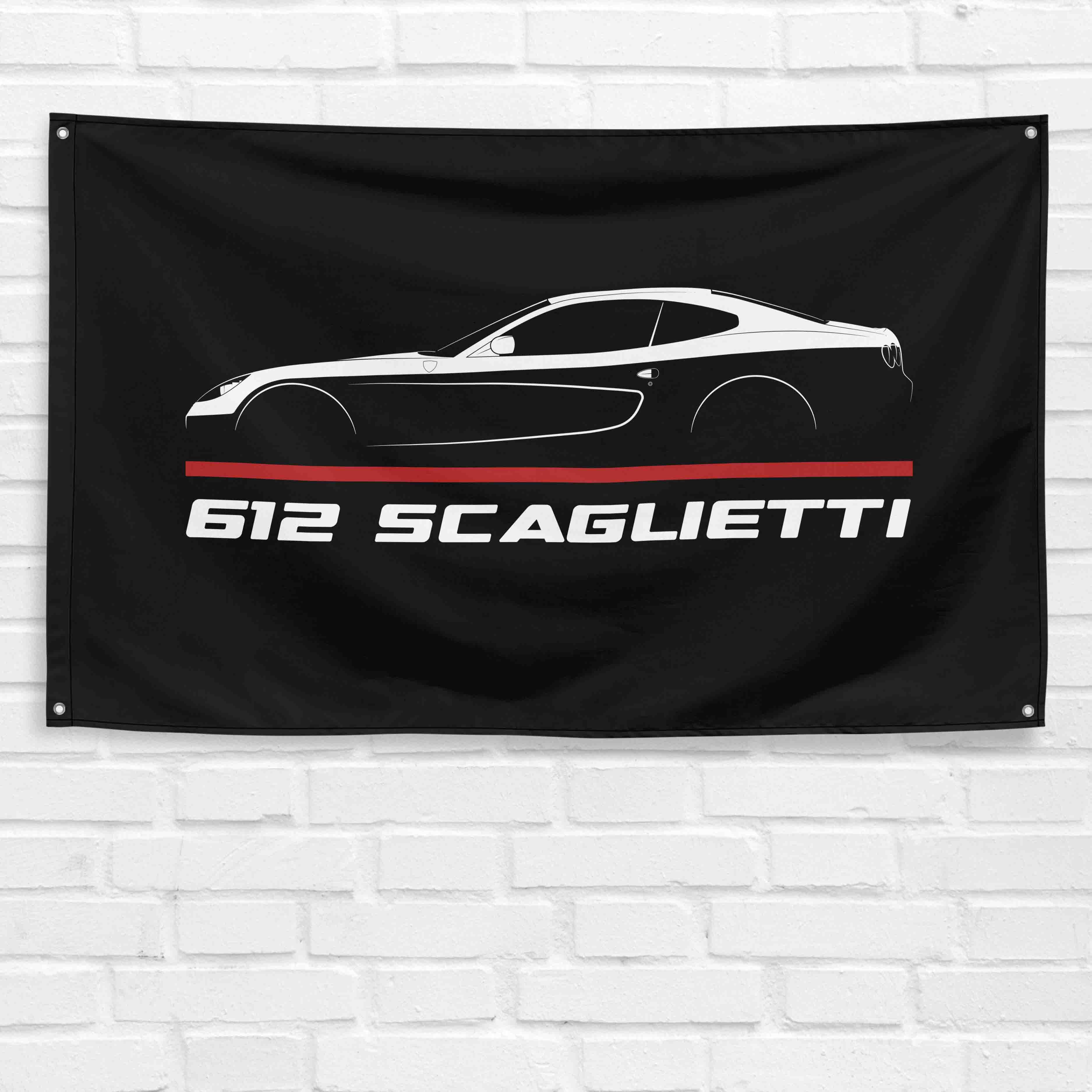 612 Scaglietti 2004-2011 3x5 ft Flag Garage Wall Decor Birthday Gift Banner