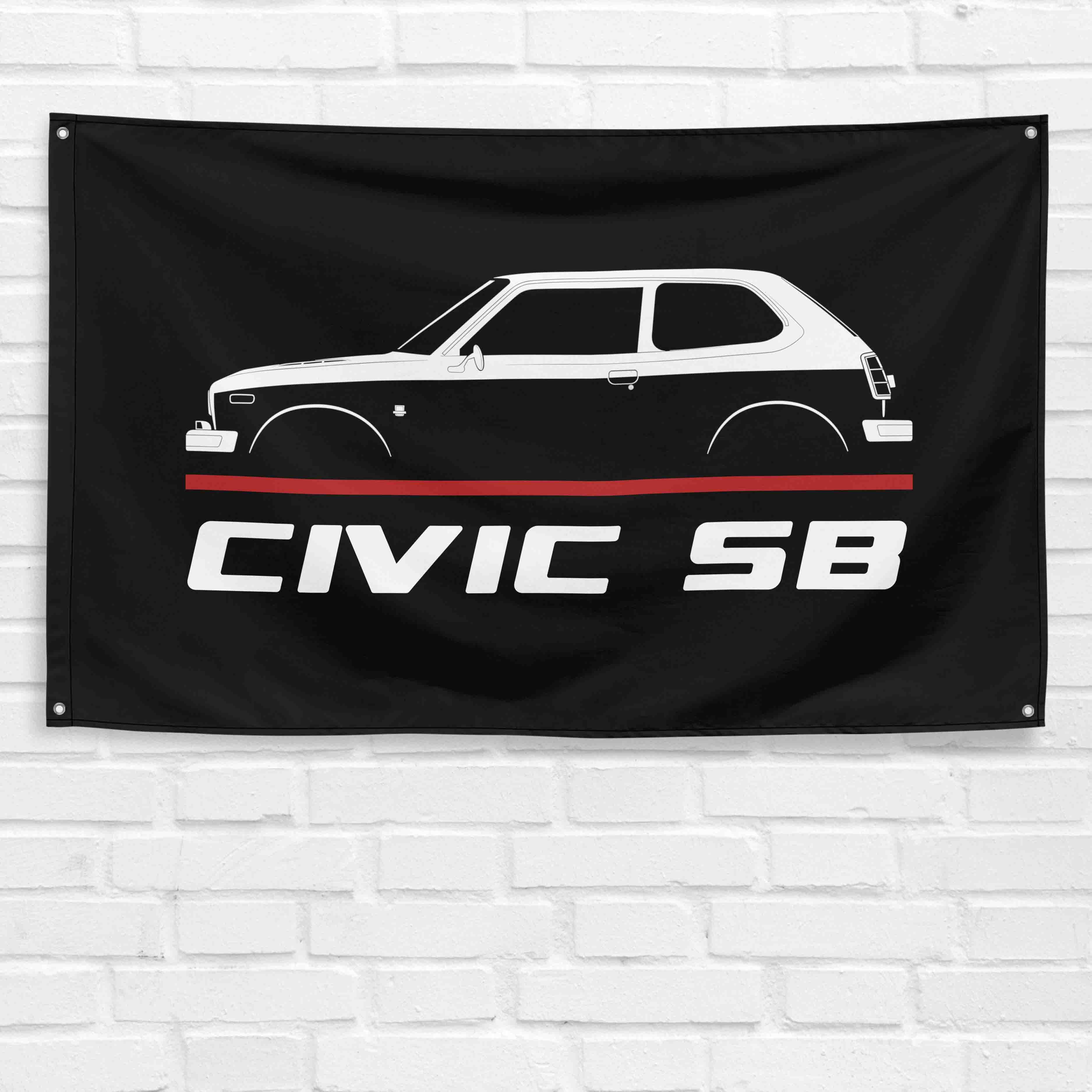 Civic SB 1972-1979 3x5 ft Flag Garage Wall Decor Birthday Gift Banner