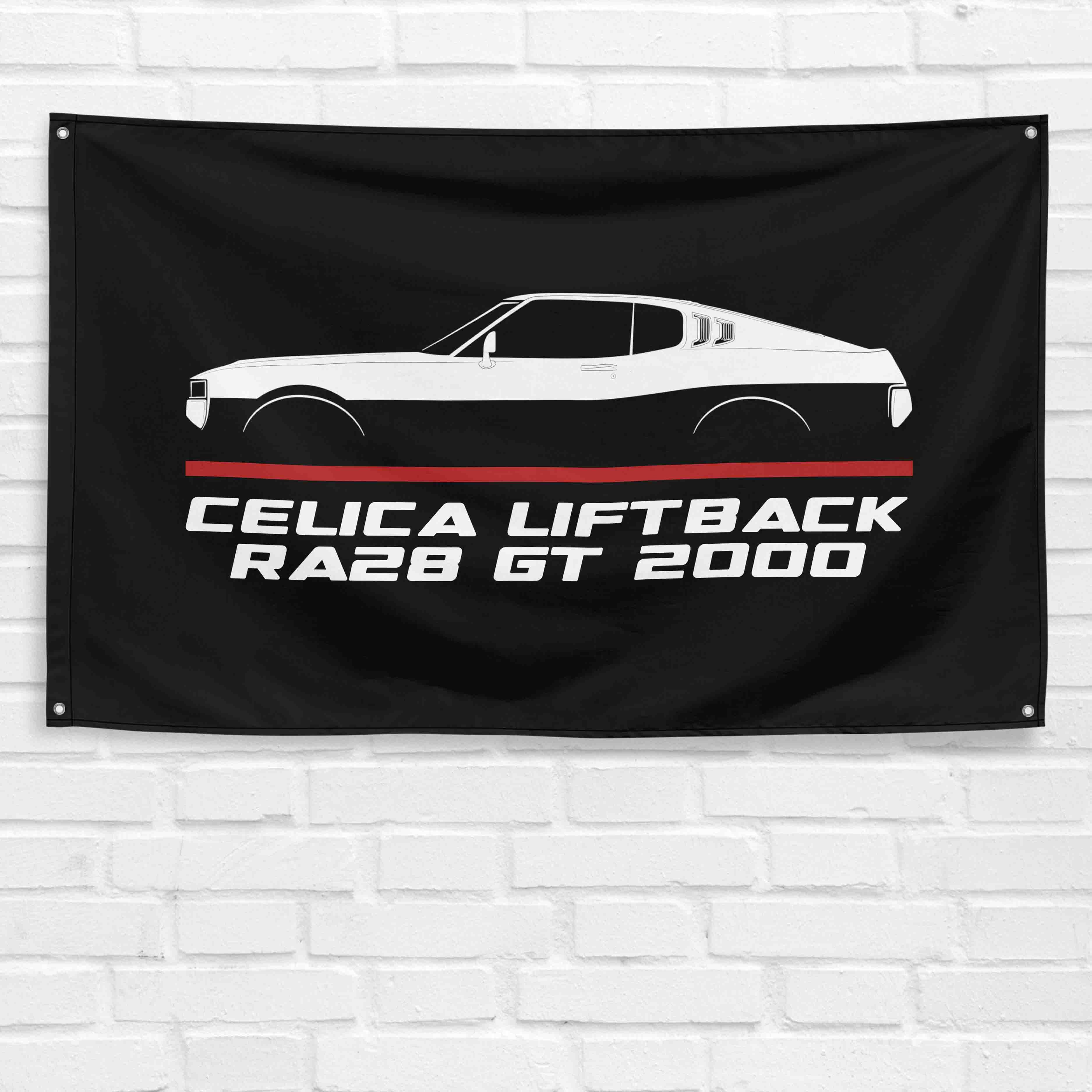 Celica Liftback RA28 GT 2000 1970-1977 3x5 ft Flag Garage Wall Decor Banner
