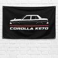 Corolla KE70 1979-1982 3x5 ft Flag Garage Wall Decor Birthday Gift Banner