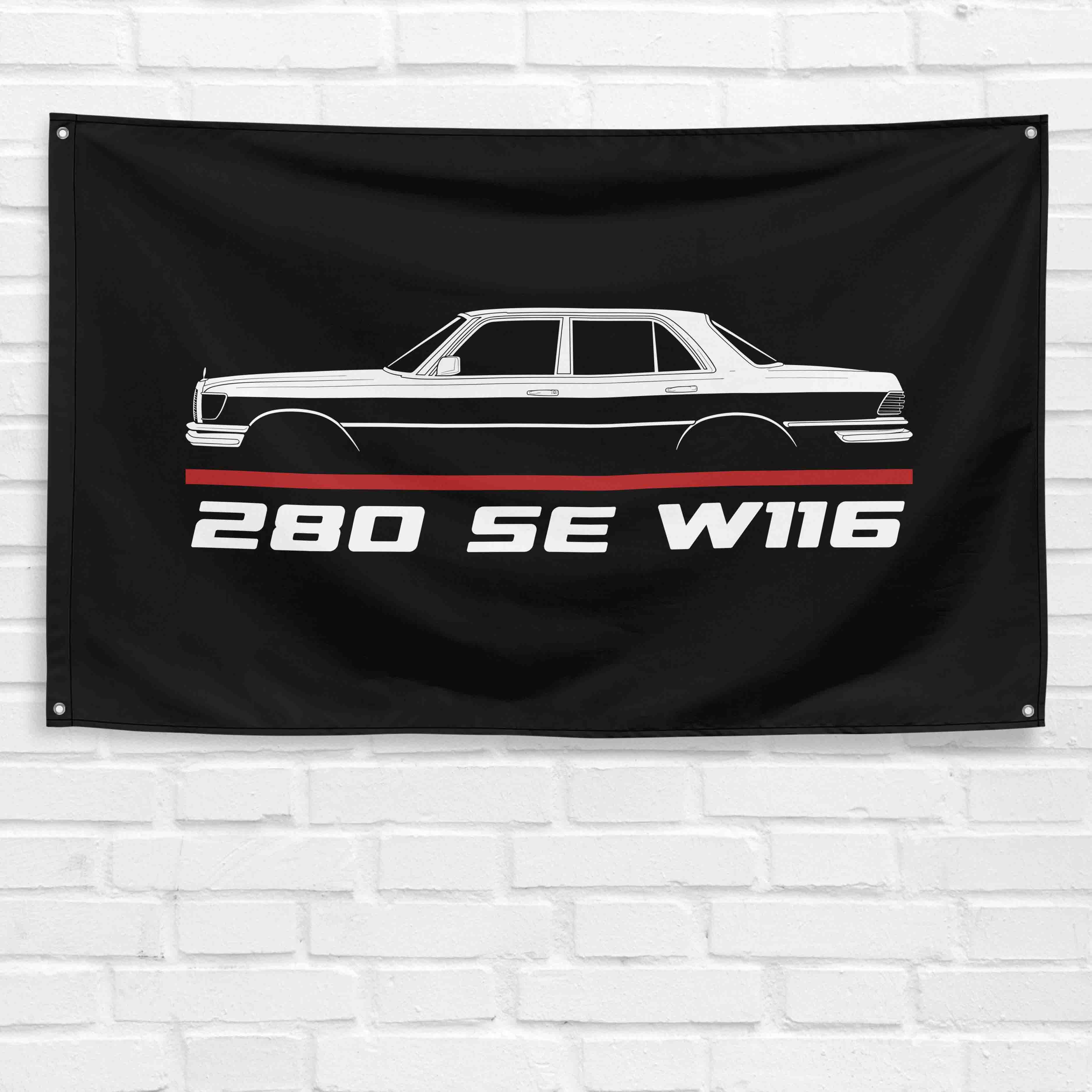 280 SE W116 1972-1980 3x5 ft Flag Garage Wall Decor Birthday Gift Banner