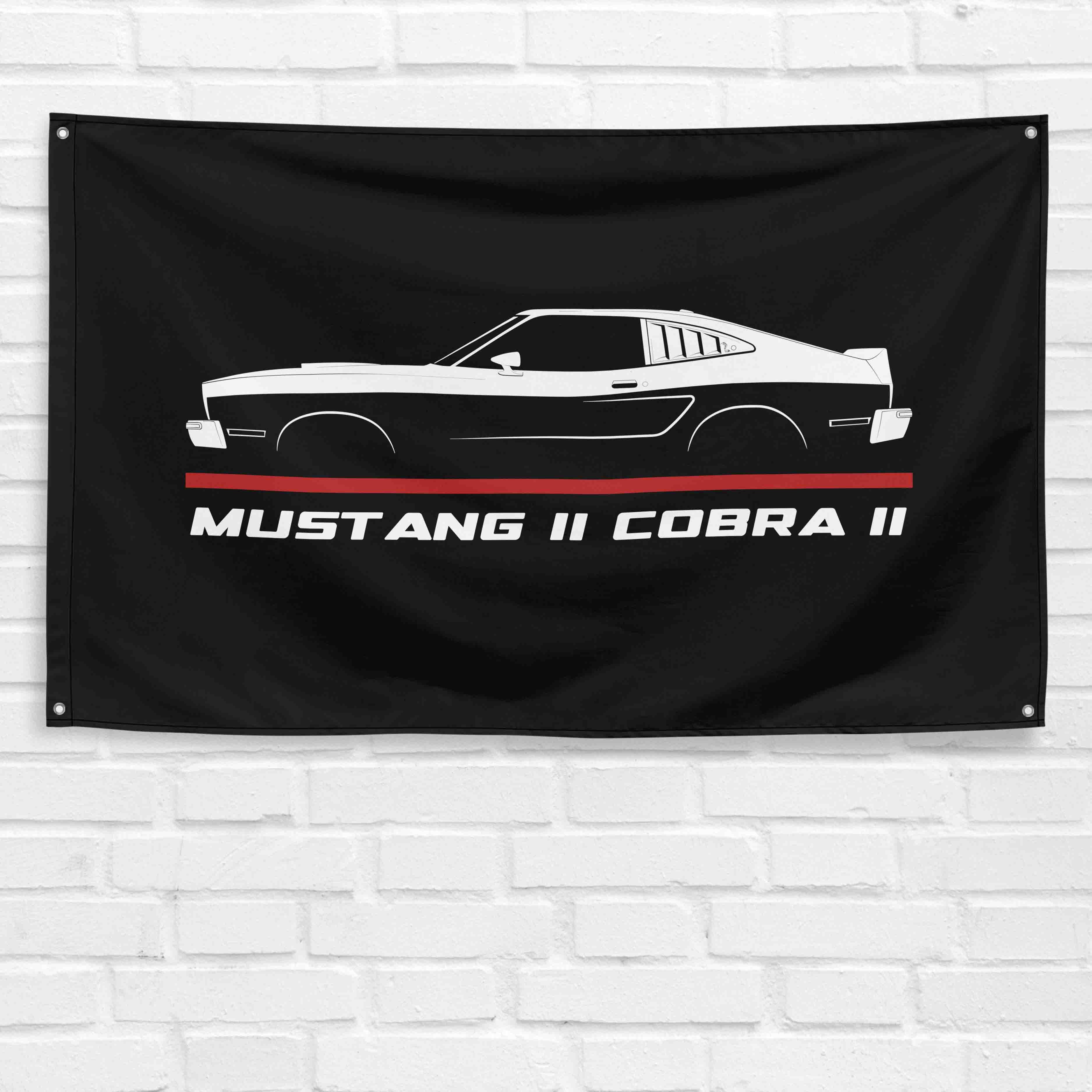 Mustang II Cobra II 1977-1978 3x5 ft Flag Garage Wall Decor Birthday Gift Banner