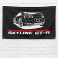 GT-R Skyline 3x5 ft Flag Garage Wall Decor Birthday Gift Banner