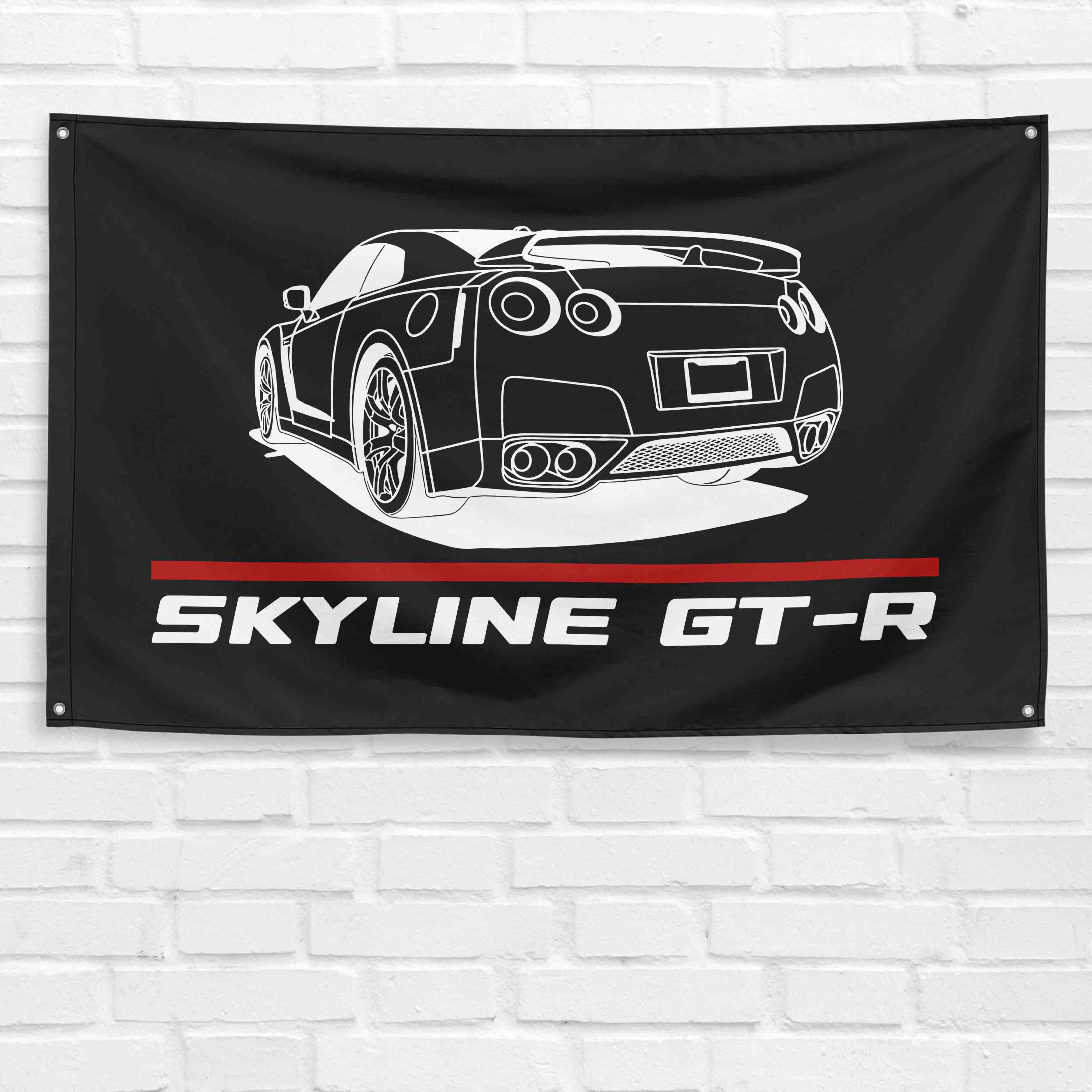 GT-R Skyline 3x5 ft Flag Garage Wall Decor Birthday Gift Banner