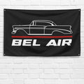 Bel Air 1956 3x5 ft Flag Garage Wall Decor Birthday Gift Banner