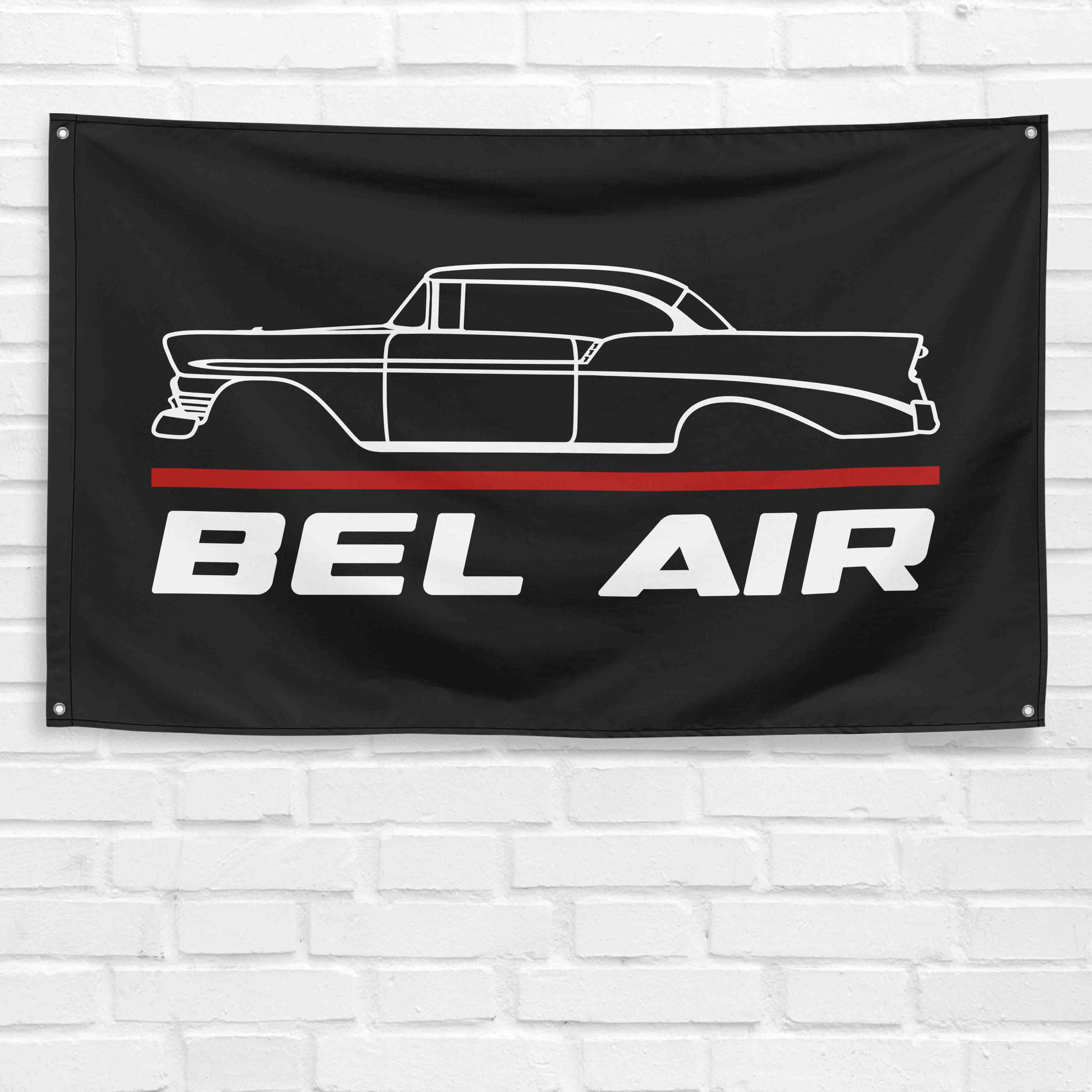 Bel Air 1956 3x5 ft Flag Garage Wall Decor Birthday Gift Banner