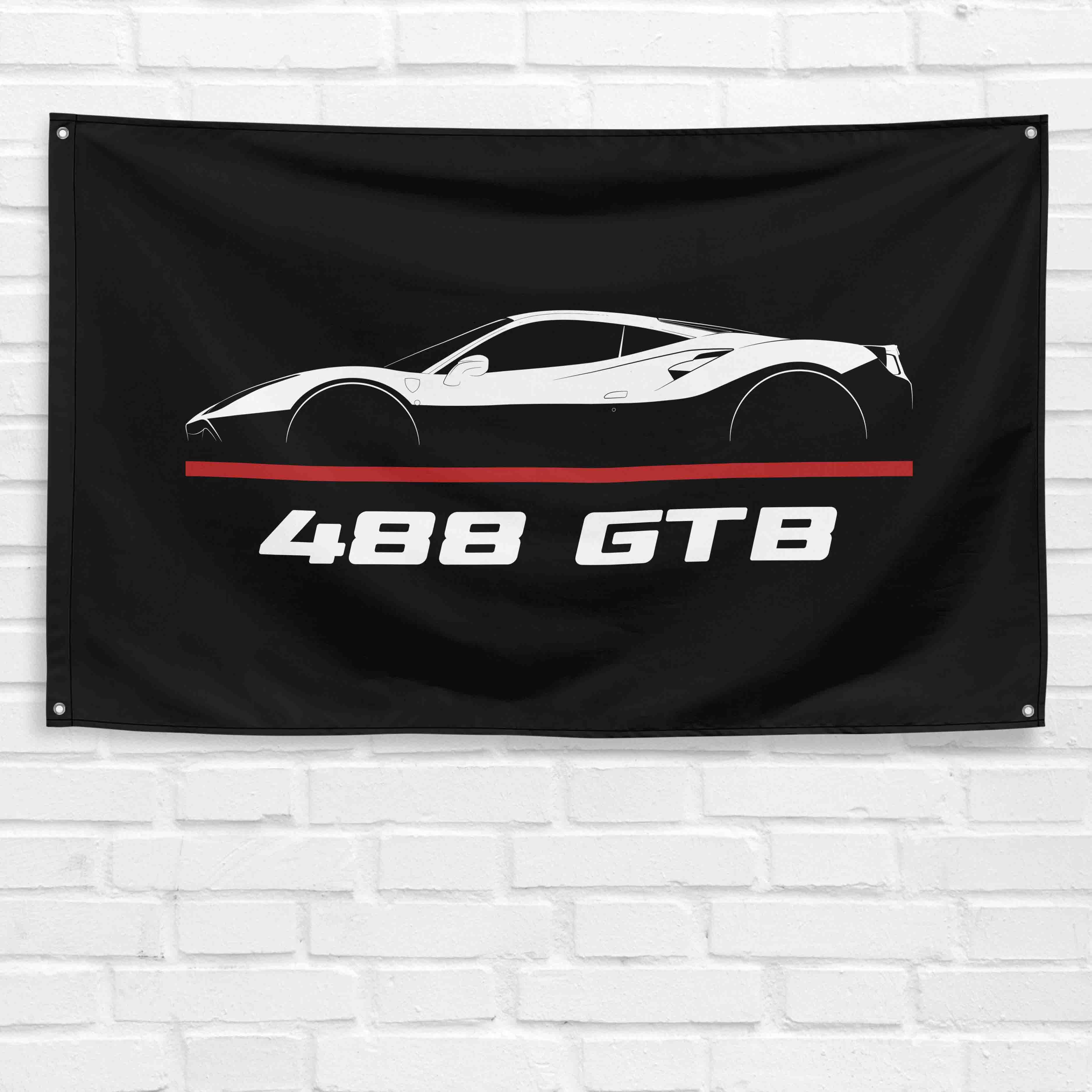 488 GTB 2015-2019 3x5 ft Flag Garage Wall Decor Birthday Gift Banner
