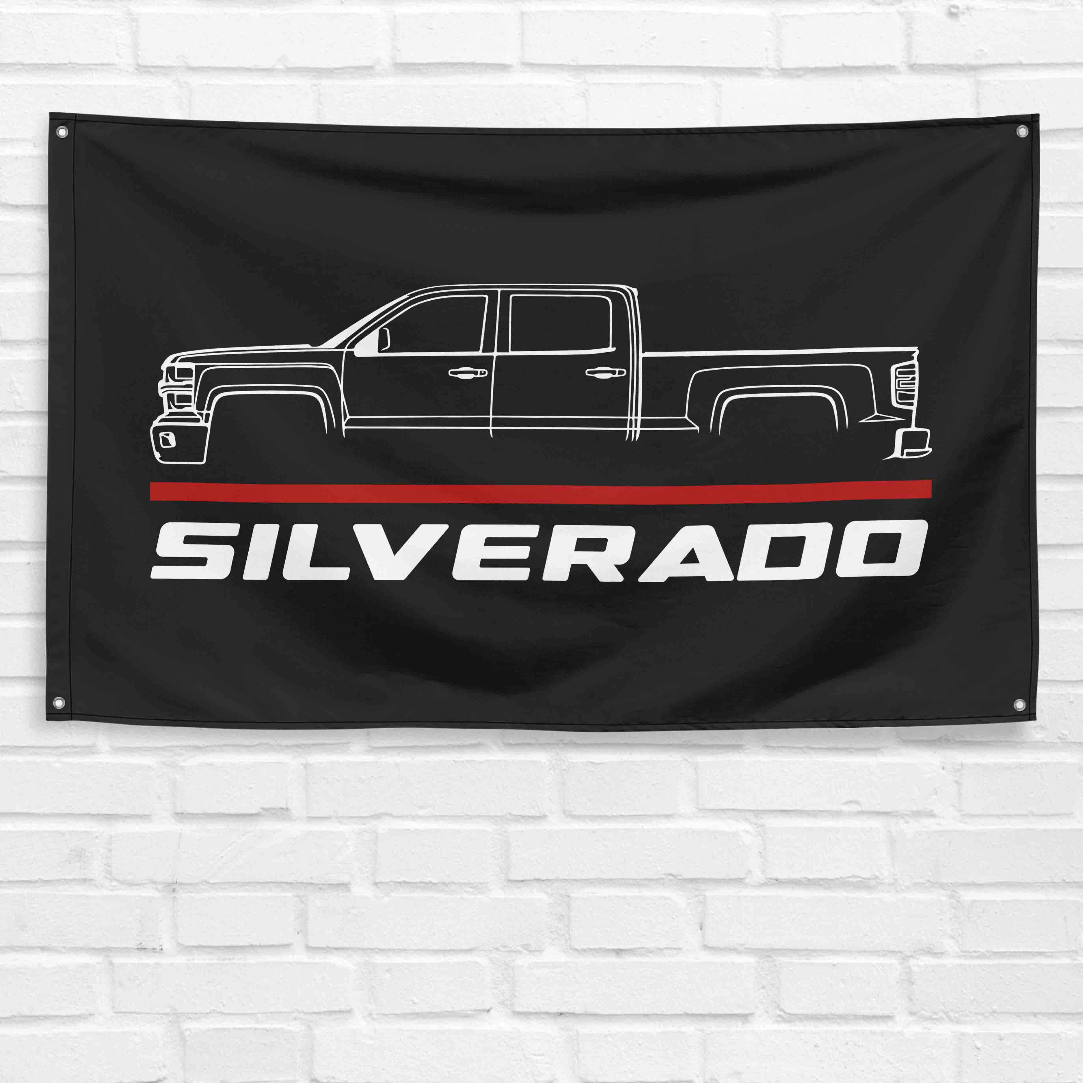 Silverado Truck 2014 3x5 ft Flag Garage Wall Decor Birthday Gift Banner