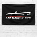 M3 Cabrio E36 1994-1999 3x5 ft Flag Garage Wall Decor Birthday Gift Banner