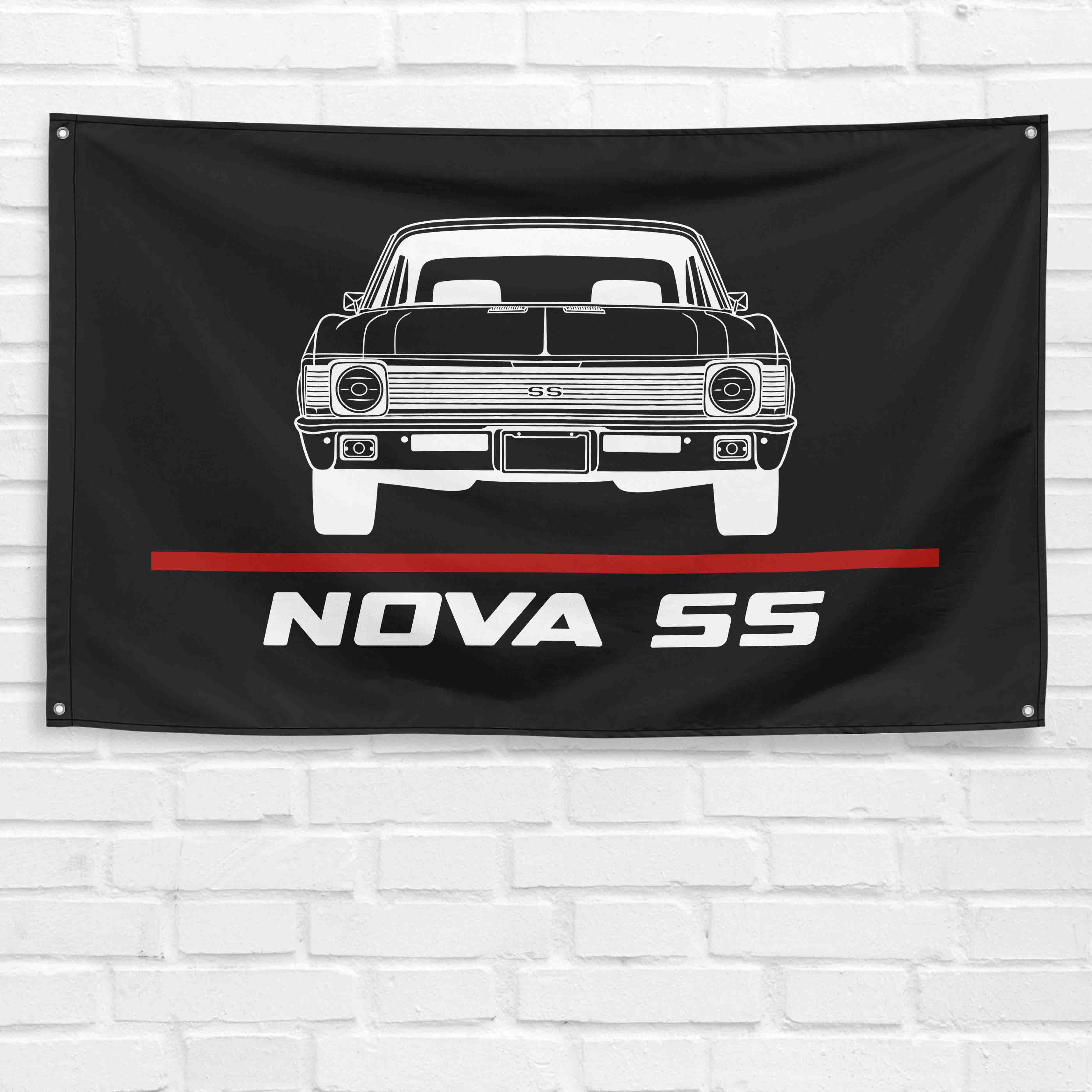 Nova SS 1972 3x5 ft Flag Garage Wall Decor Birthday Gift Banner