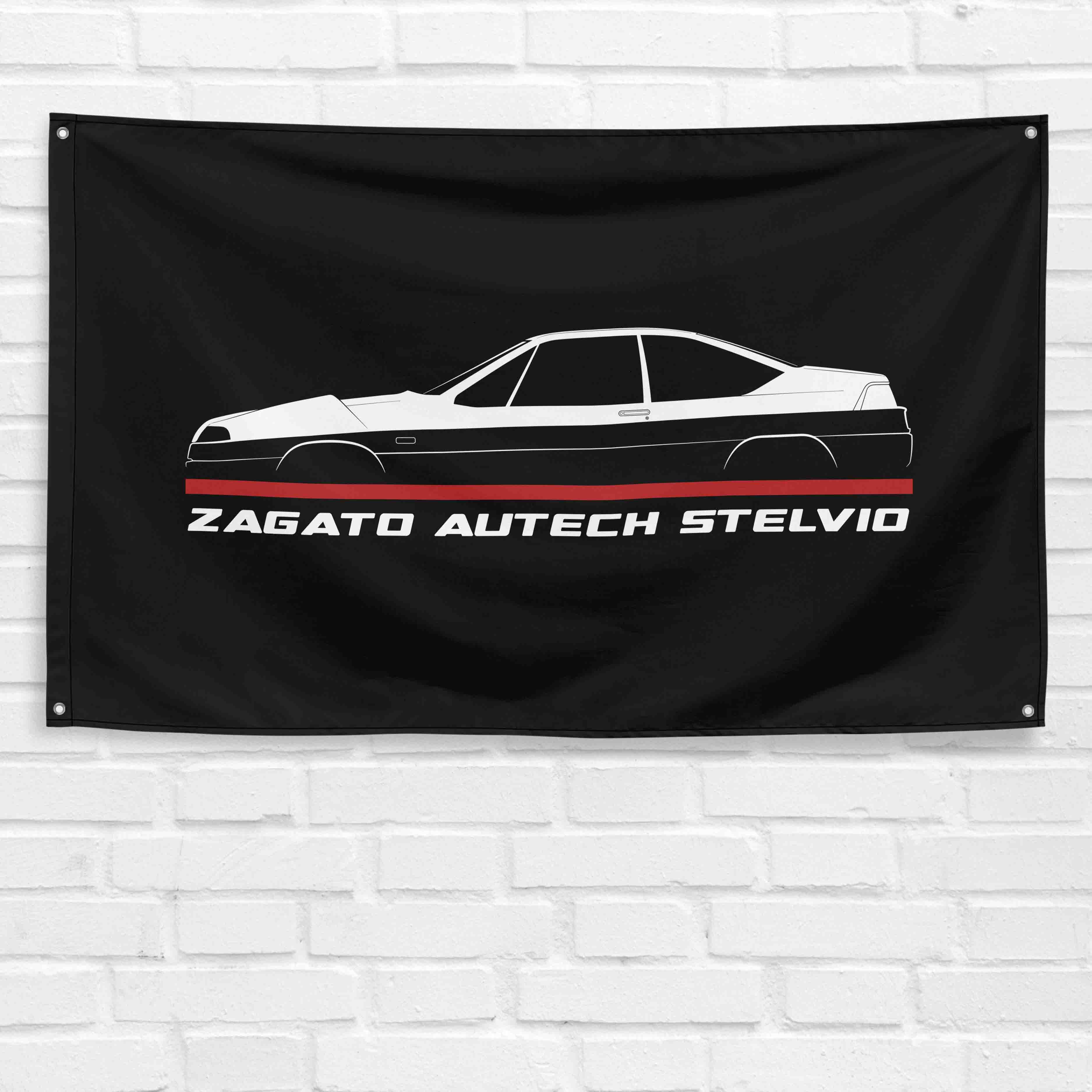 Zagato Autech Stelvio 1989-1991 3x5 ft Flag Garage Wall Decor Banner