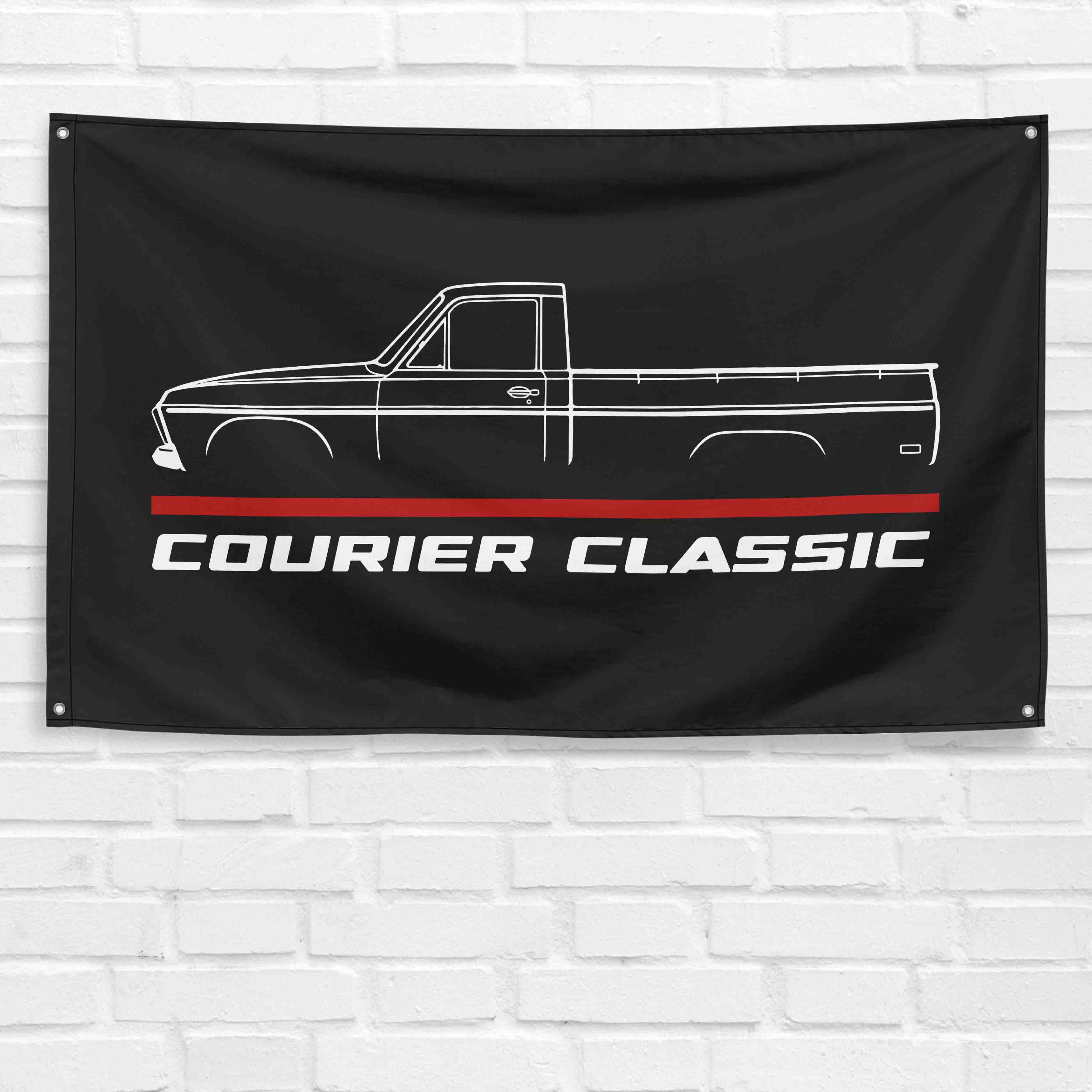 Courier Classic Truck 3x5 ft Flag Garage Wall Decor Birthday Gift Banner