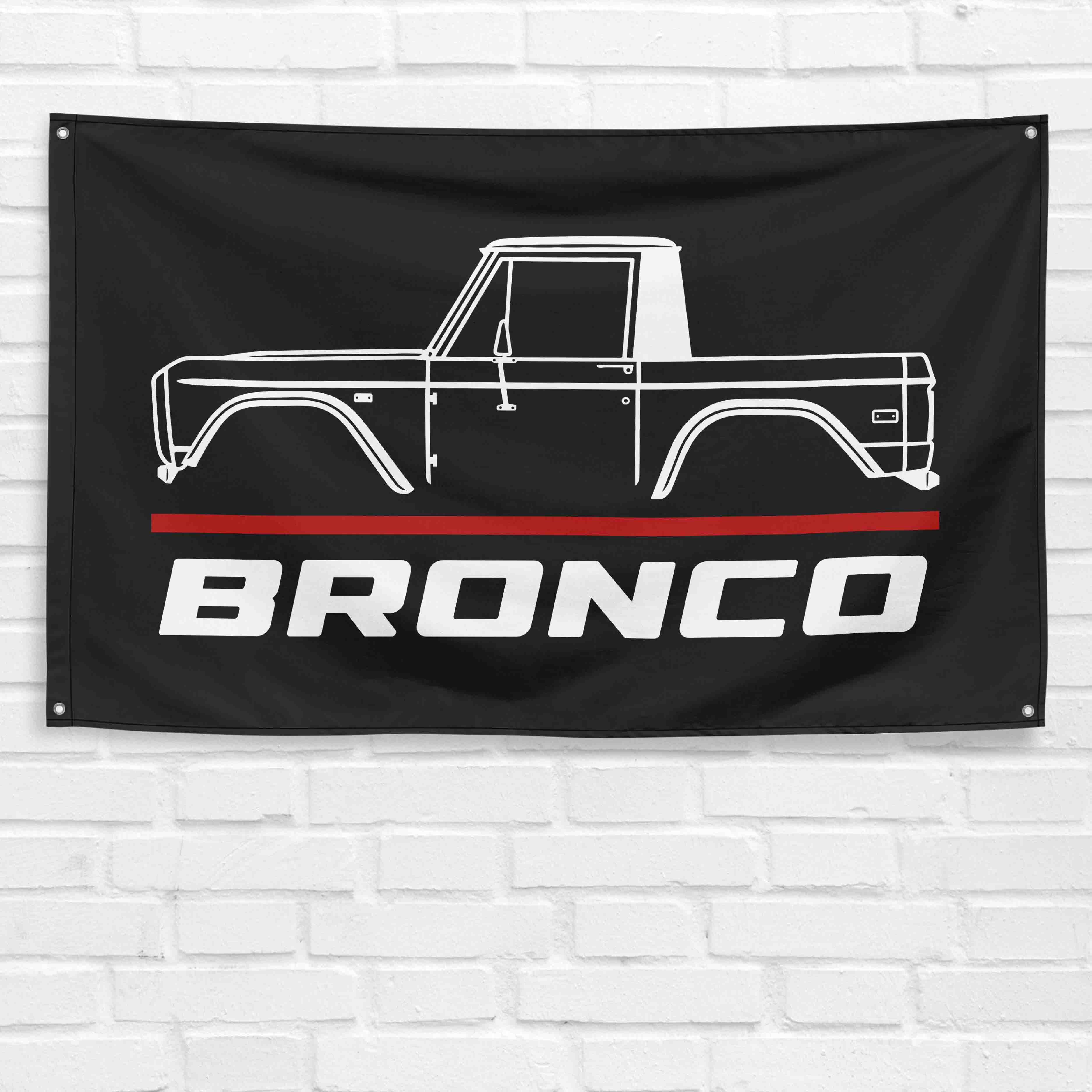 Bronco Top Classic 3x5 ft Flag Garage Wall Decor Birthday Gift Banner