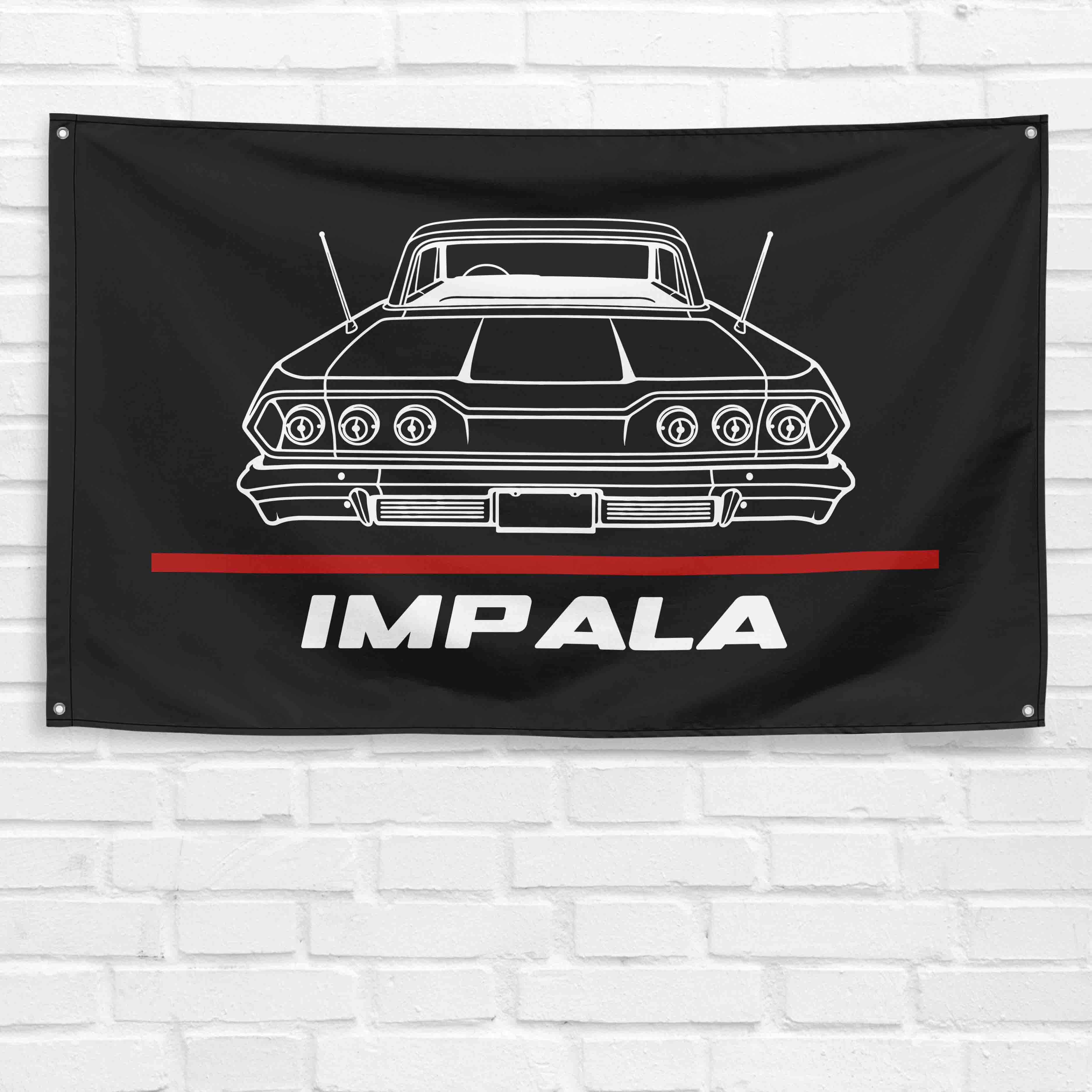 Impala 1963 3x5 ft Flag Garage Wall Decor Birthday Gift Banner