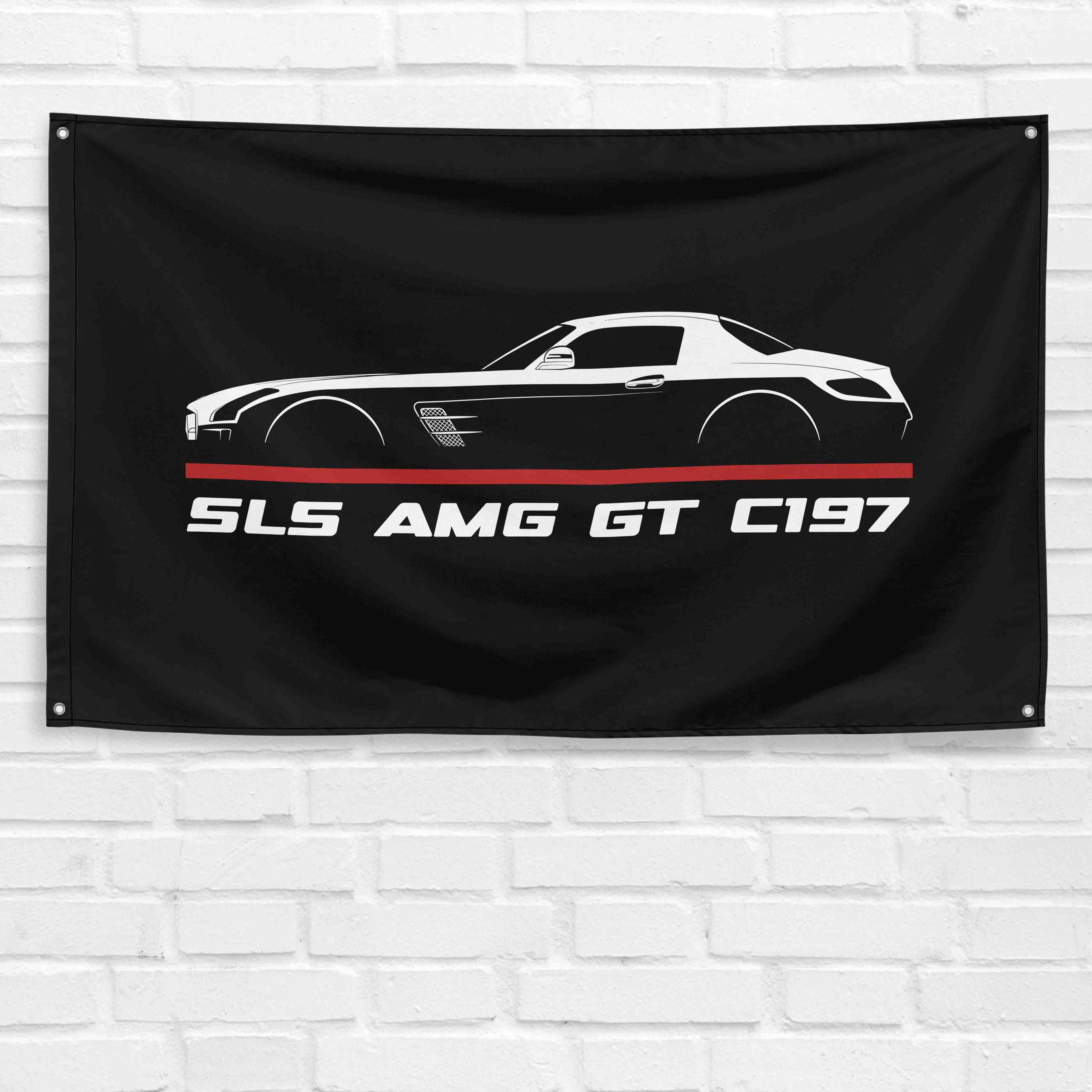 SLS AMG GT C197 2012-2014 3x5 ft Flag Garage Wall Decor Birthday Gift Banner