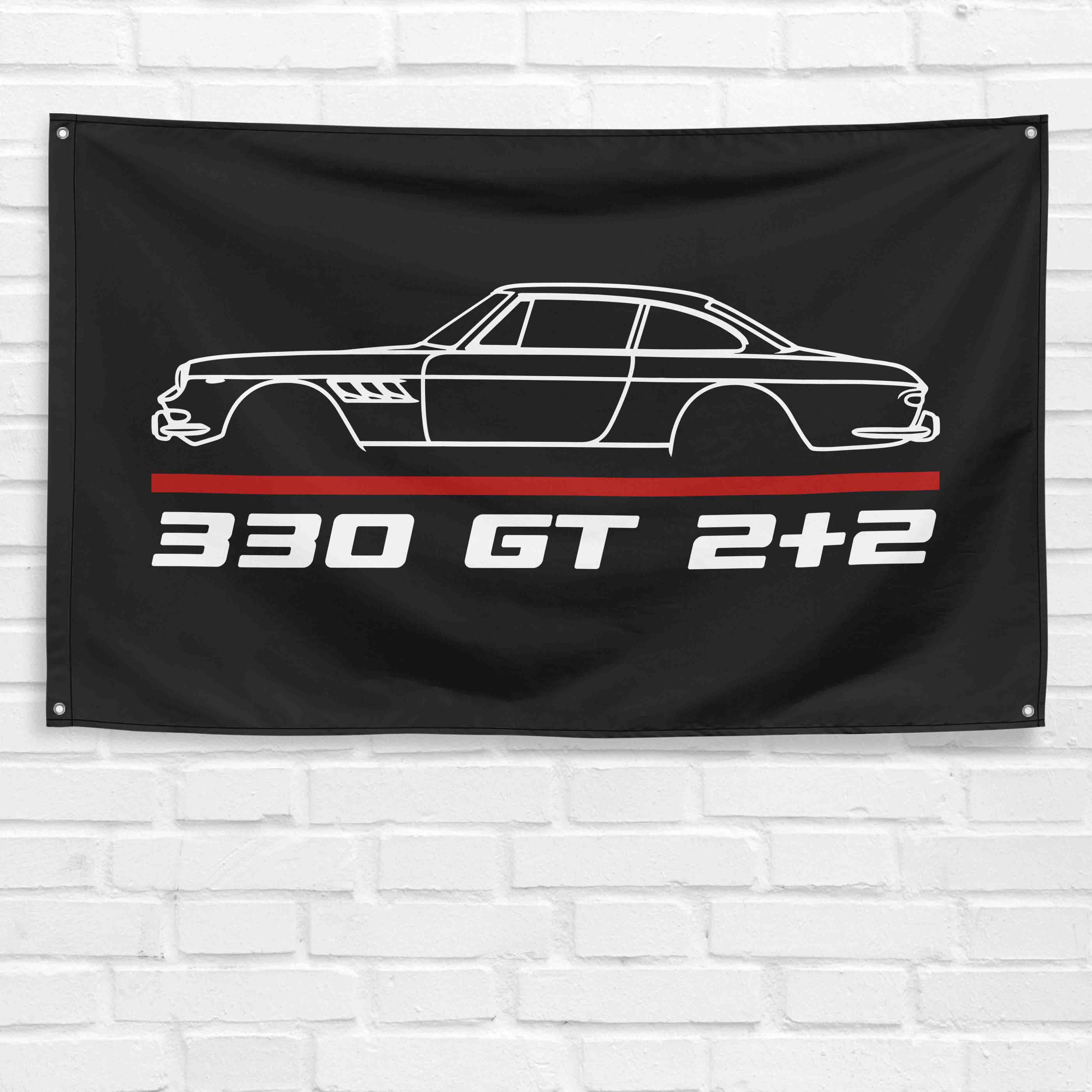 330 GT 2+2 3x5 ft Flag Garage Wall Decor Birthday Gift Banner