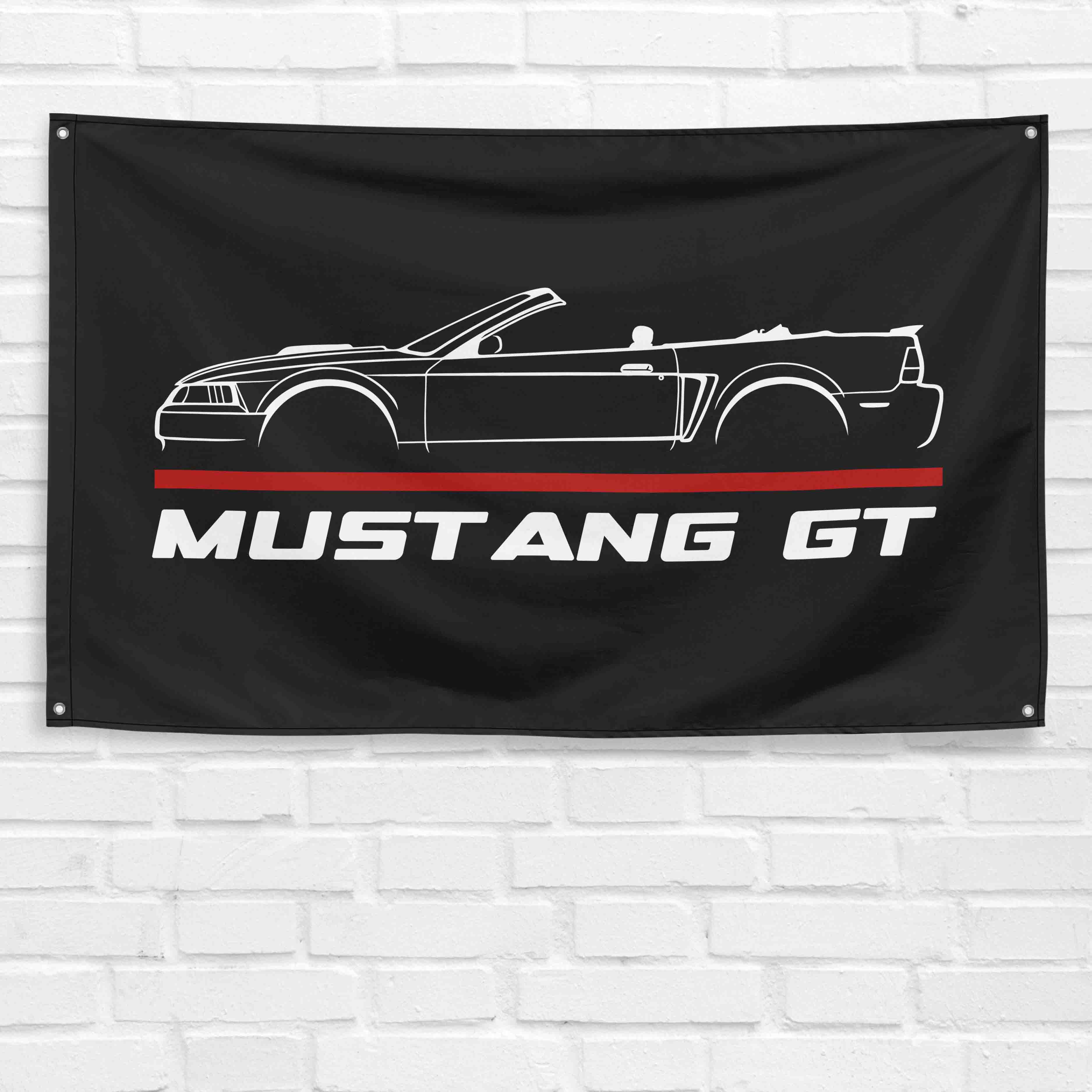 Mustang GT Convertible 2000-04 3x5 ft Flag Garage Wall Decor Banner