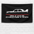 190 E 2.5-16 Evolution II W124 1990 3x5 ft Flag Garage Wall Decor Banner